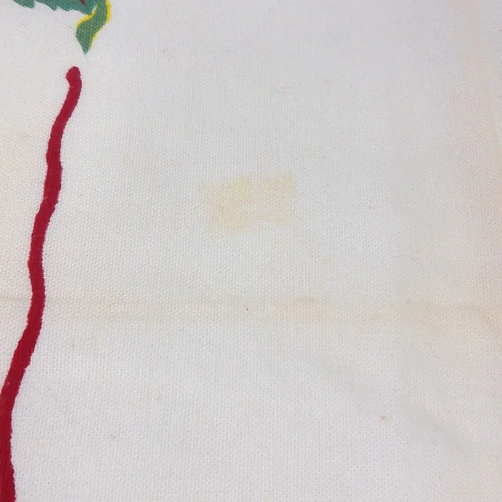Vintage Floral Tea Towel Mid Century Cotton Crafting Sewing Cutter Fabric